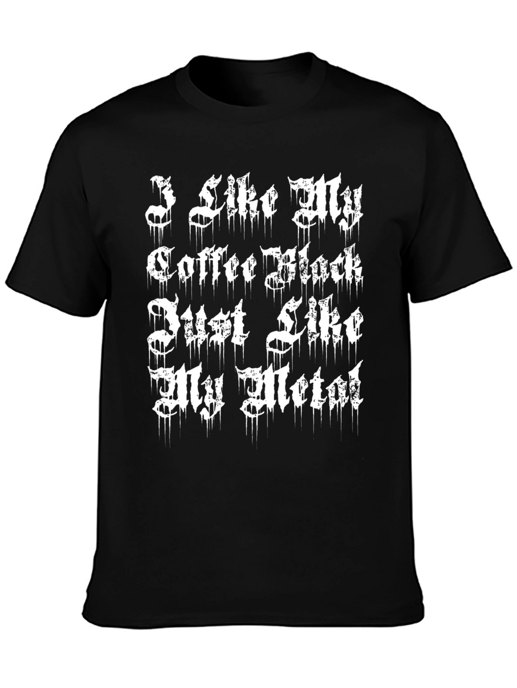Coffee and Metal T-Shirt - Black Graphic Tee