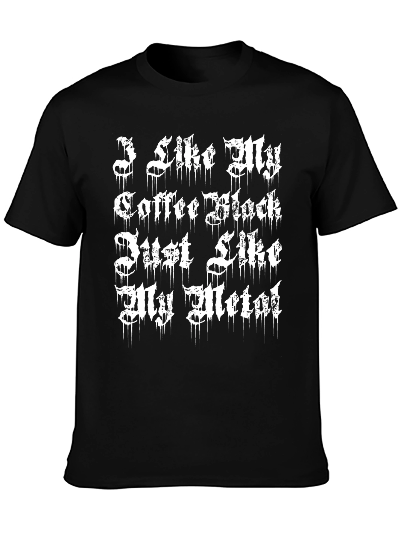 Coffee and Metal T-Shirt - Black Graphic Tee