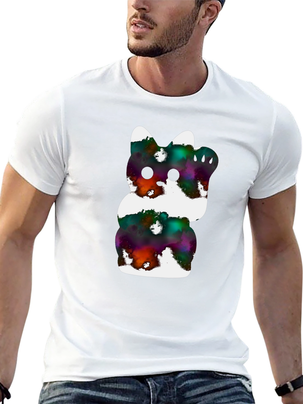 Cosmic Kitty Graphic Tee - Black