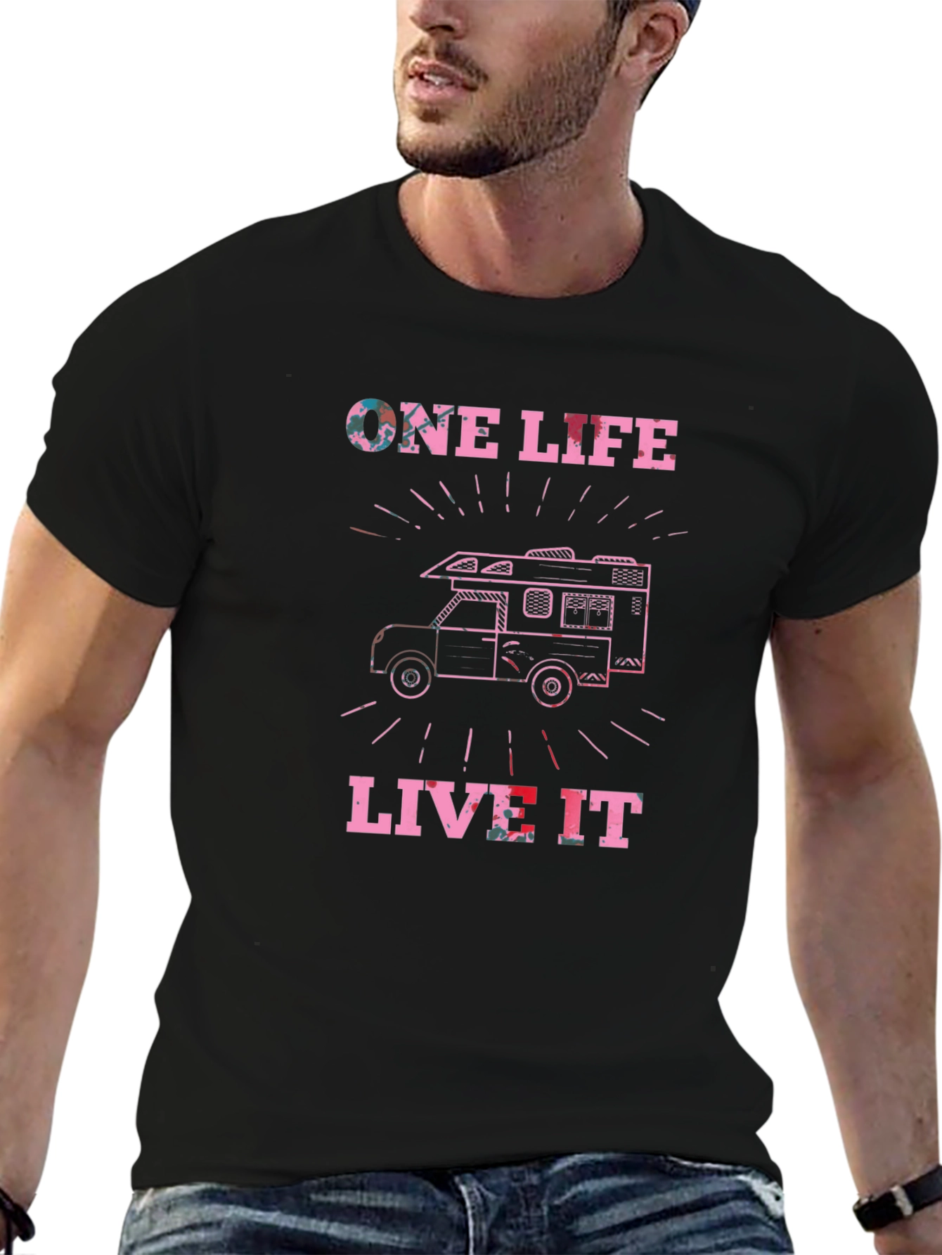 One Life Live It Graphic Tee Camping RV T-Shirt