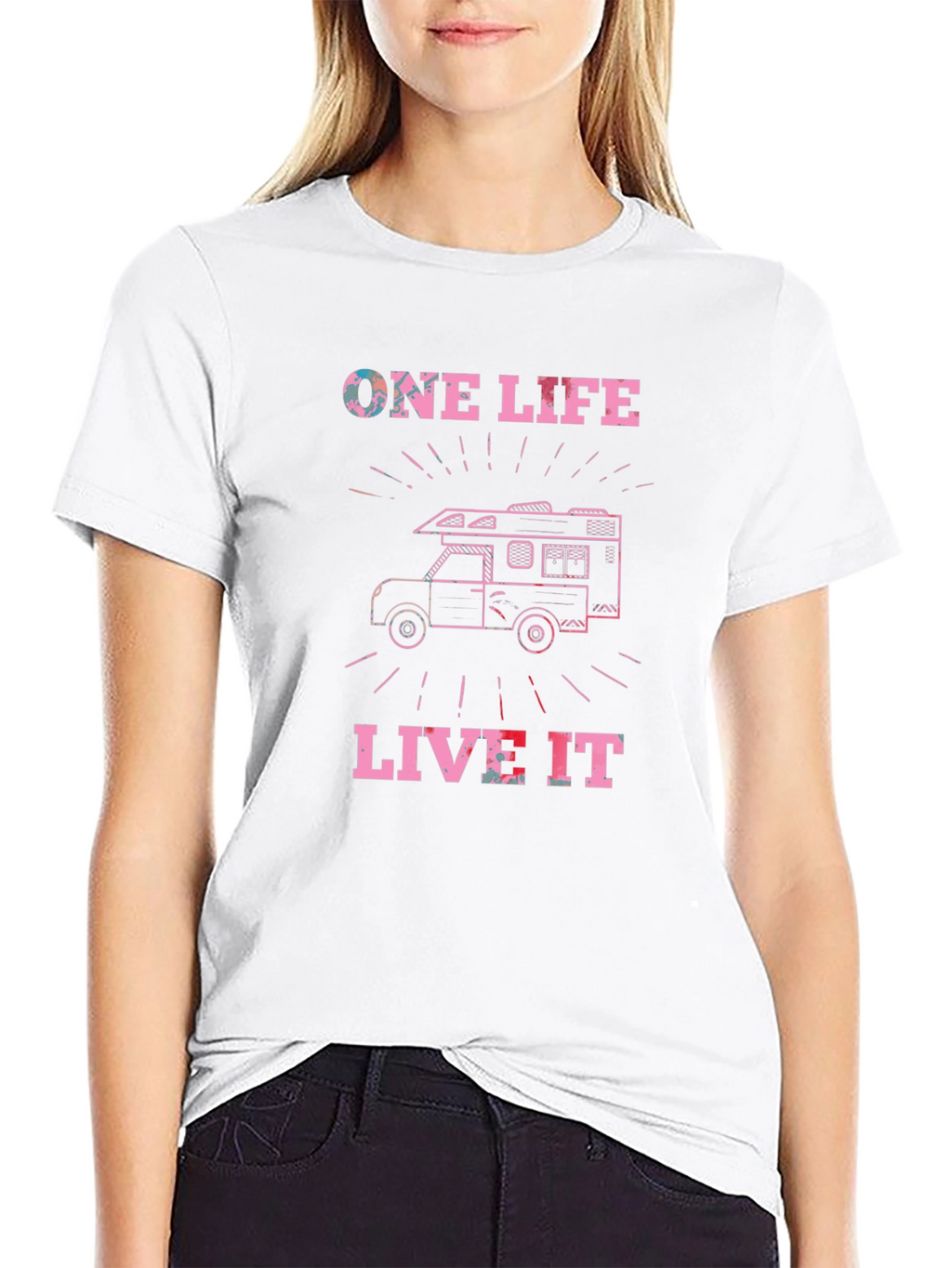 One Life Live It Graphic Tee Camping RV T-Shirt