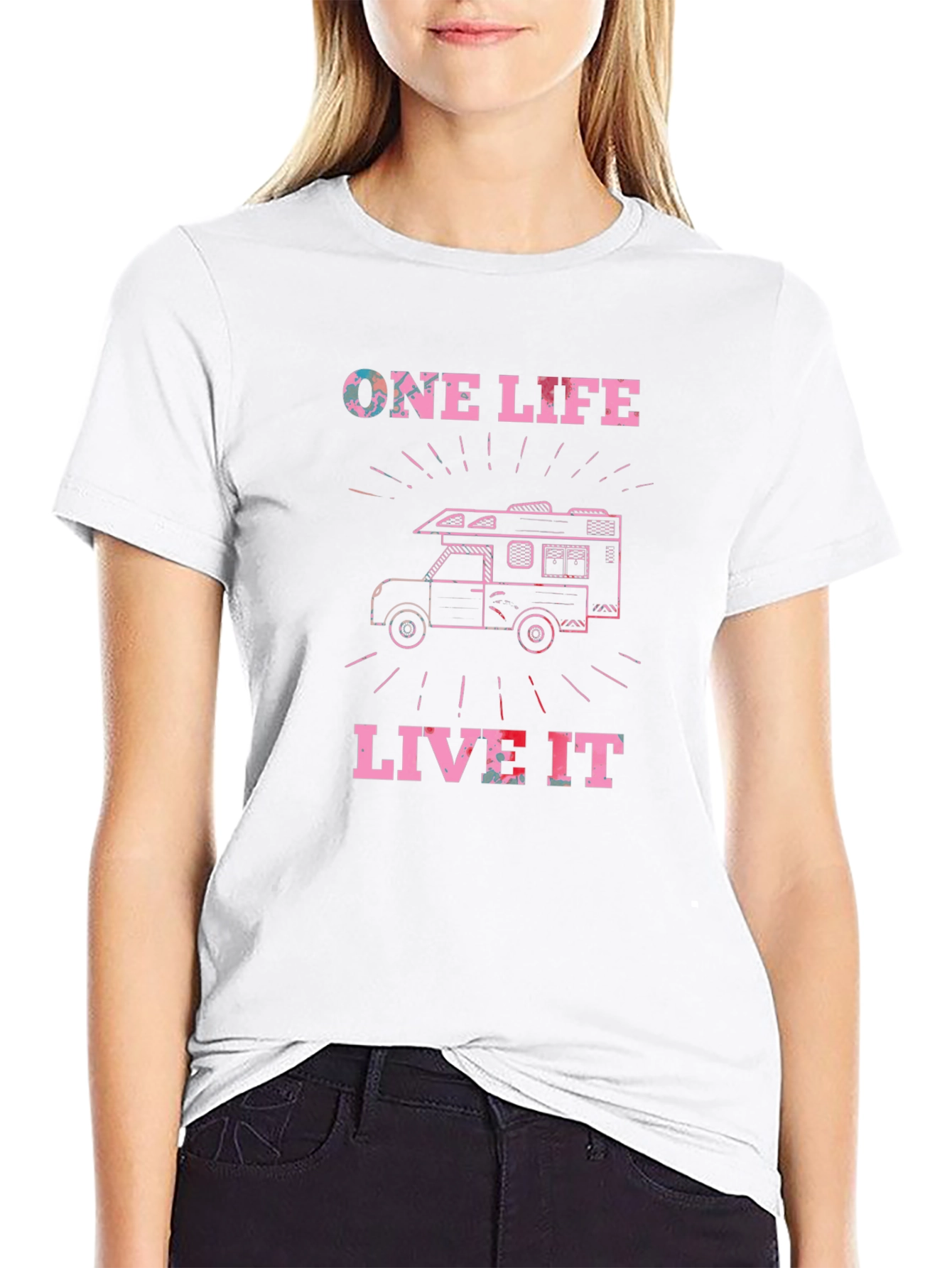 One Life Live It Graphic Tee Camping RV T-Shirt