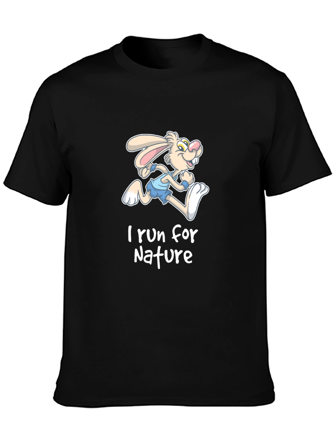 I Run for Nature T-Shirt - Funny Rabbit Design