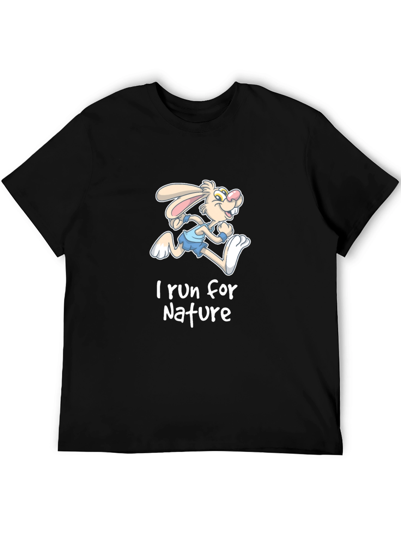 I Run for Nature T-Shirt - Funny Rabbit Design