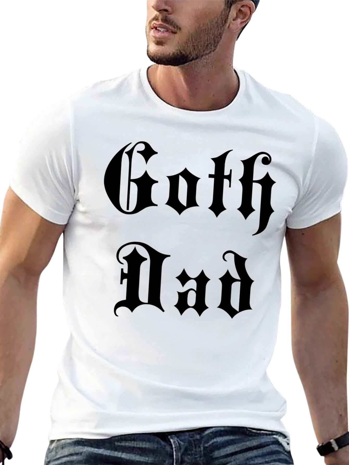 Goth Dad Graphic Tee - Black Gothic Style
