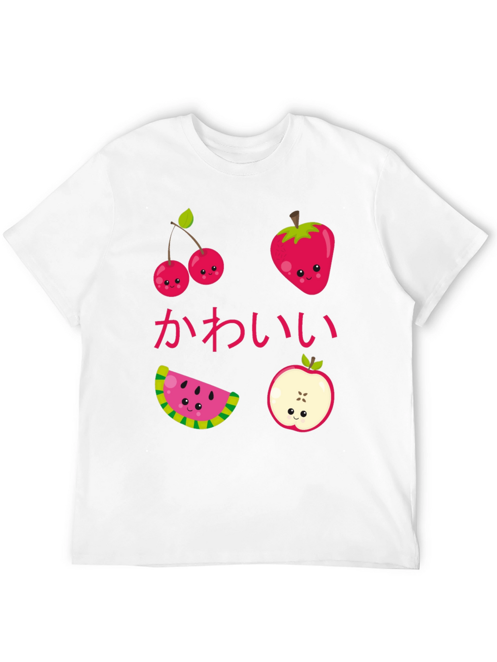 Kawaii Fruit Graphic T-Shirt - Cute Anime Style