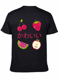 Kawaii Fruit Graphic T-Shirt - Cute Anime Style