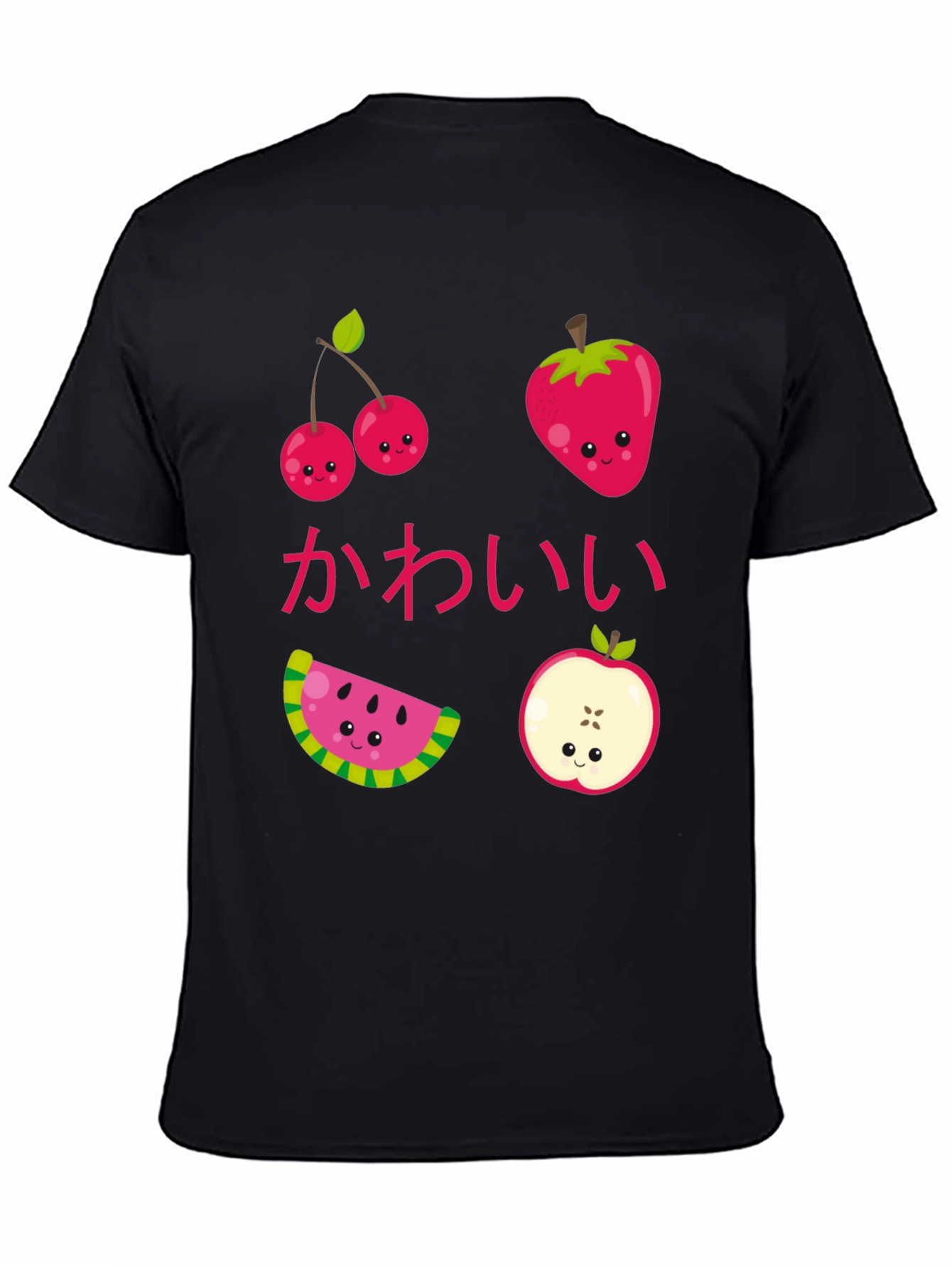 Kawaii Fruit Graphic T-Shirt - Cute Anime Style
