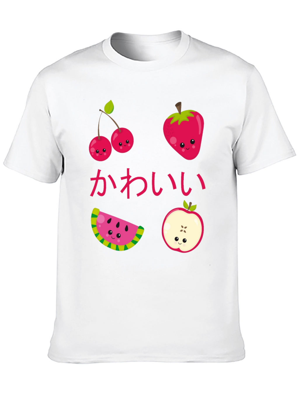 Kawaii Fruit Graphic T-Shirt - Cute Anime Style