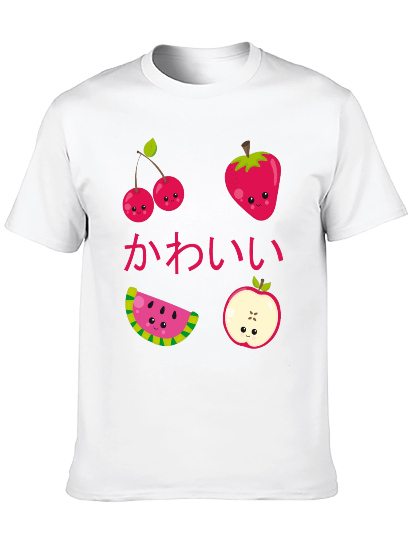 Kawaii Fruit Graphic T-Shirt - Cute Anime Style