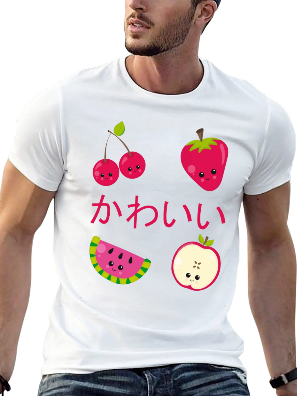 Kawaii Fruit Graphic T-Shirt - Cute Anime Style