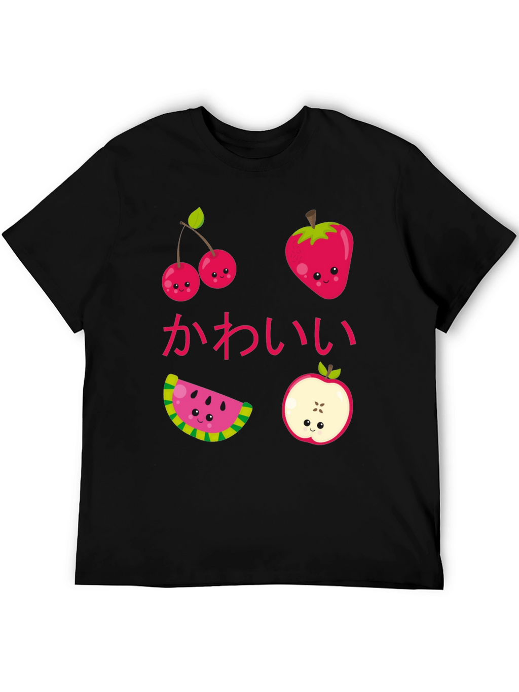 Kawaii Fruit Graphic T-Shirt - Cute Anime Style
