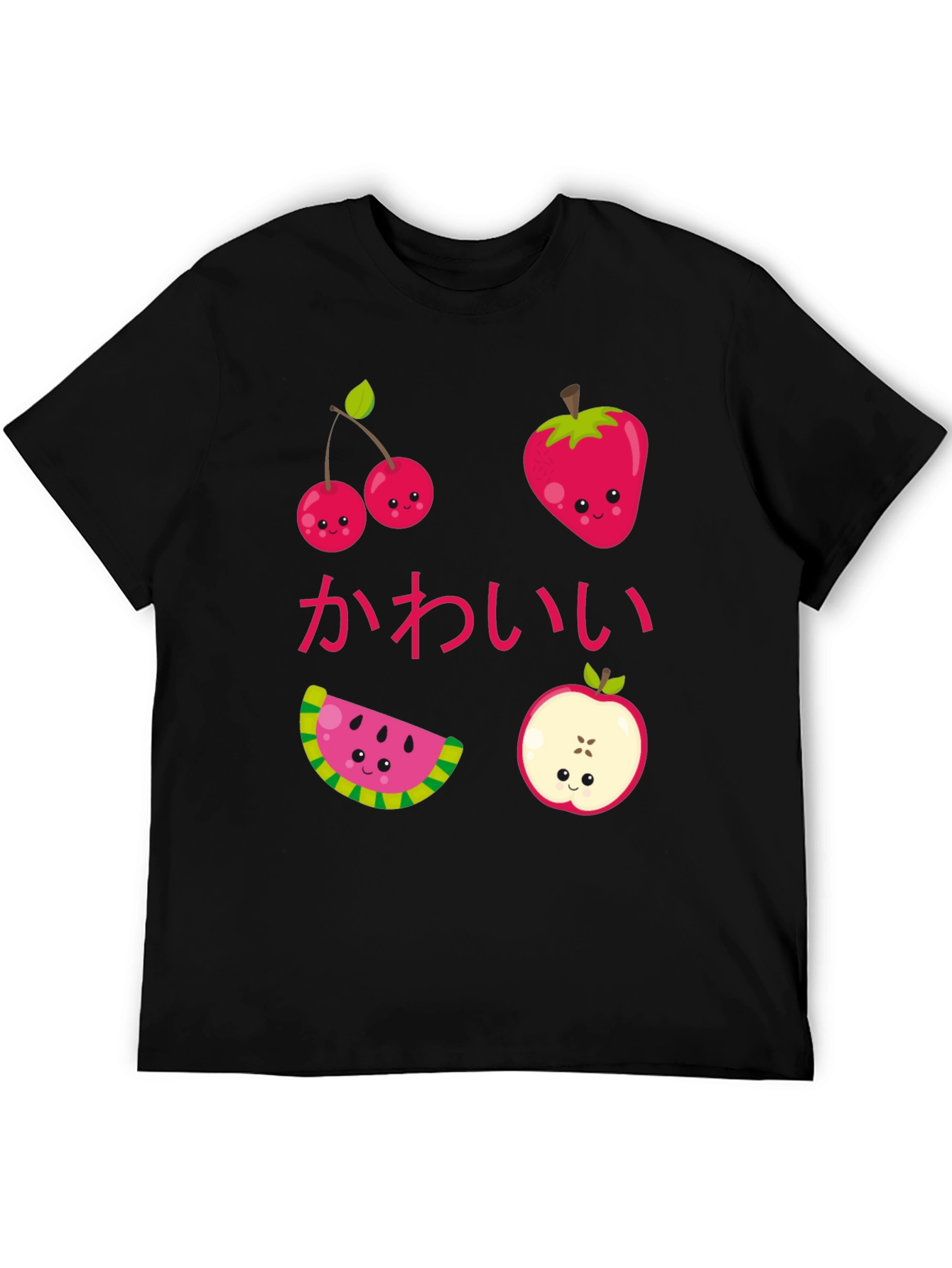 Kawaii Fruit Graphic T-Shirt - Cute Anime Style