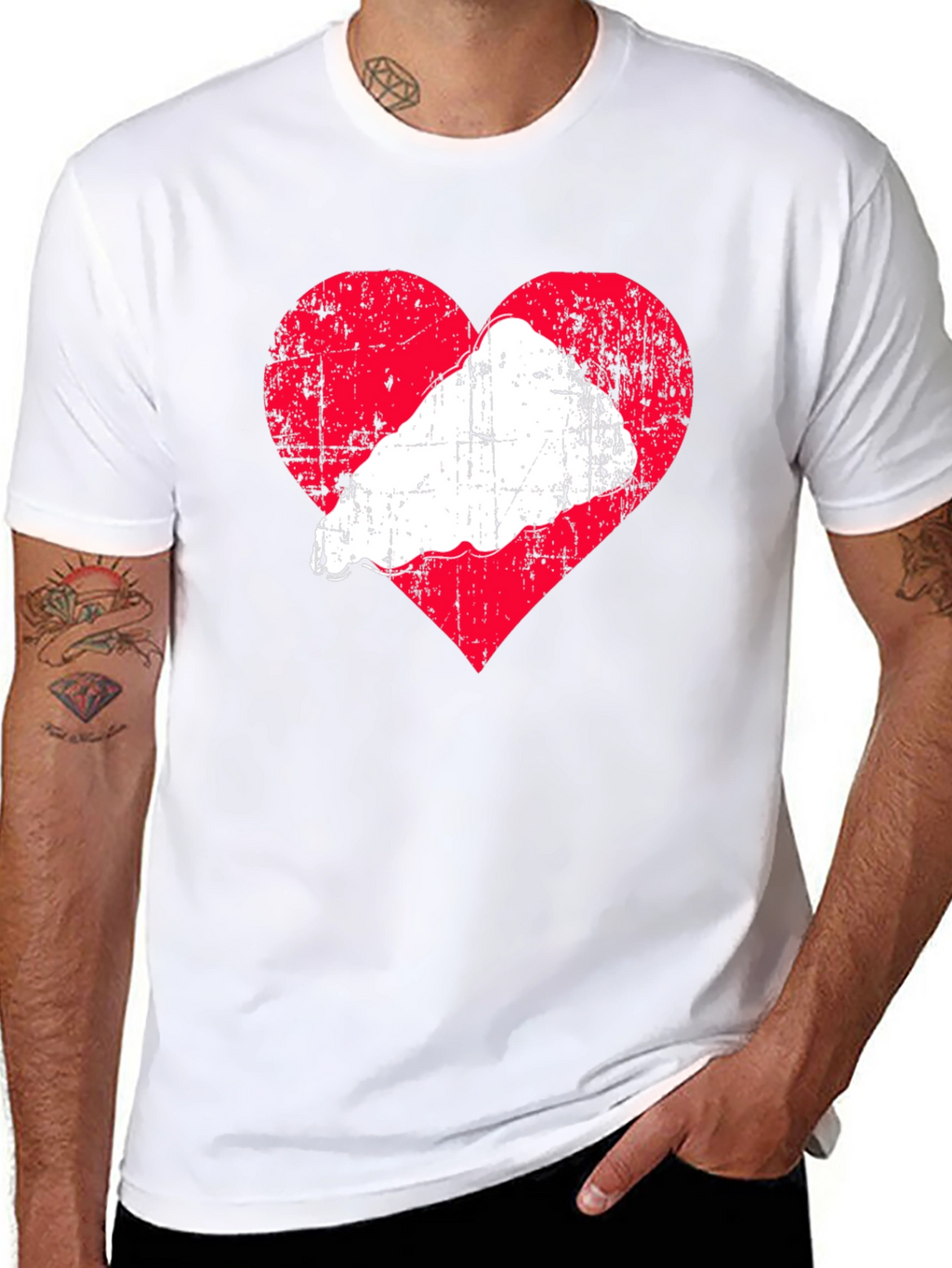 Heart & Food Tee - Stylish Graphic T-Shirt