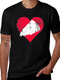 Heart & Food Tee - Stylish Graphic T-Shirt