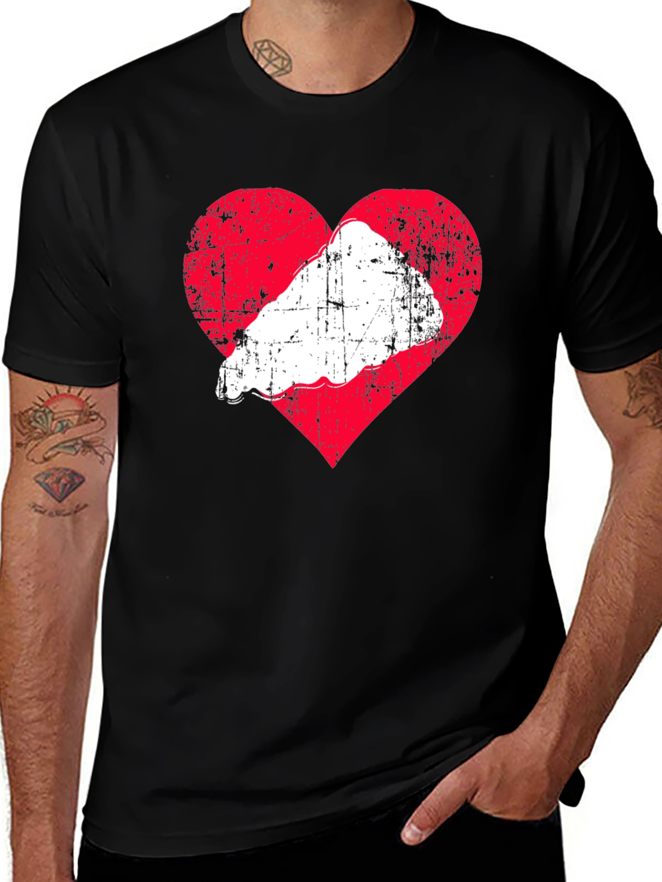 Heart & Food Tee - Stylish Graphic T-Shirt