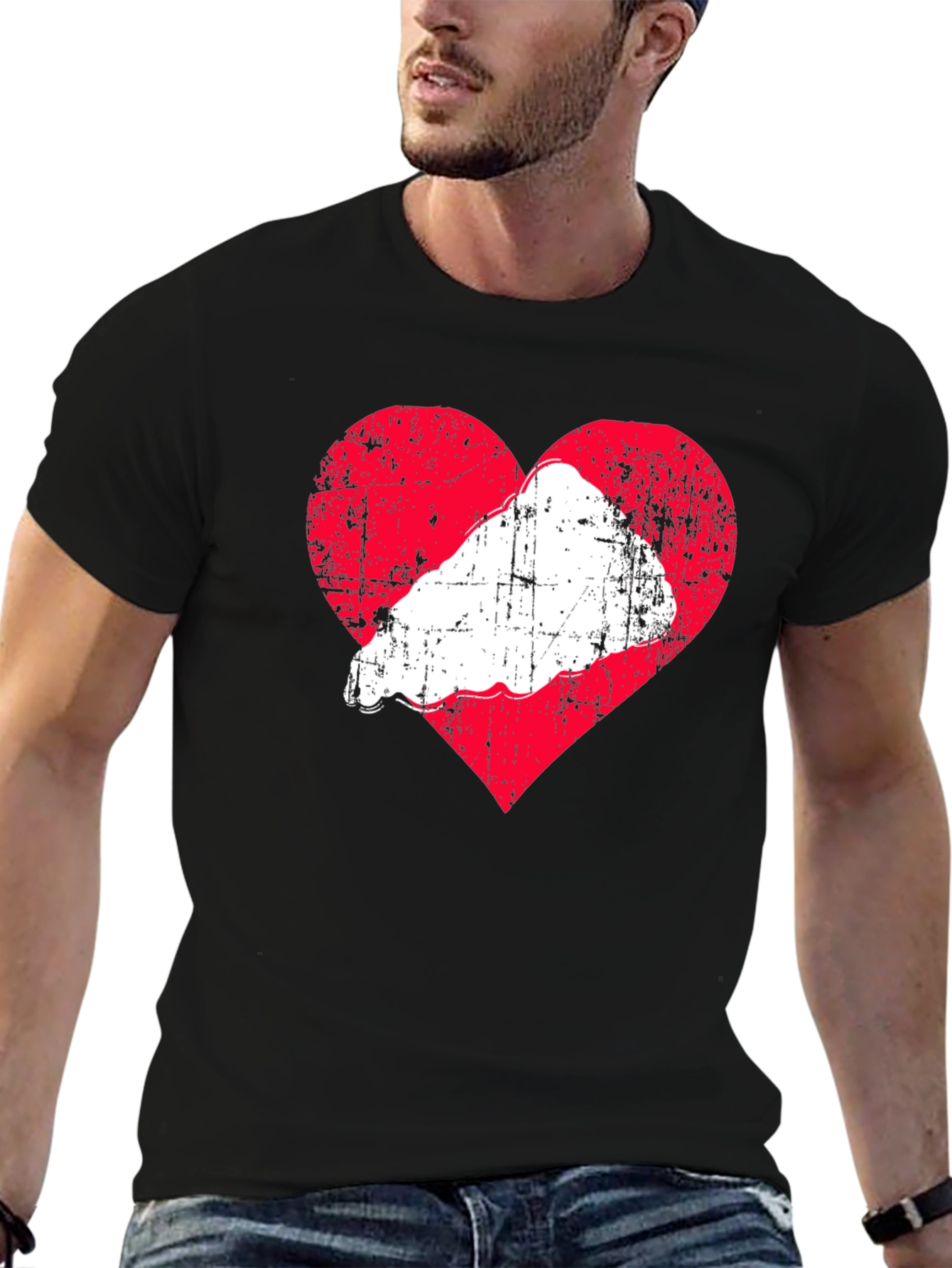 Heart & Food Tee - Stylish Graphic T-Shirt
