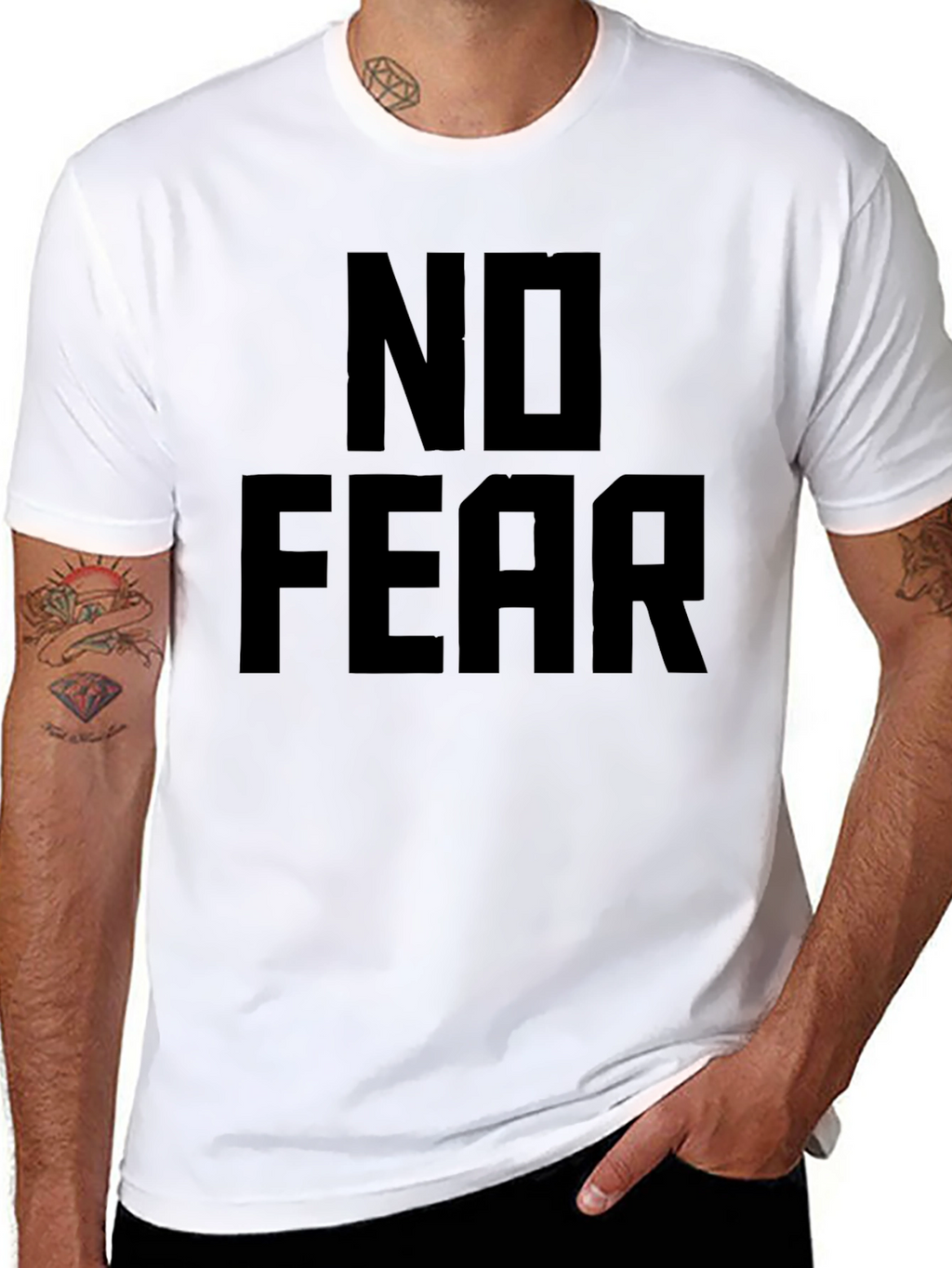 No Fear Black Graphic Tee Shirt