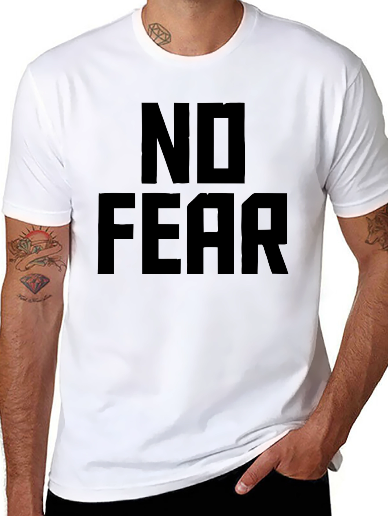 No Fear Black Graphic Tee Shirt