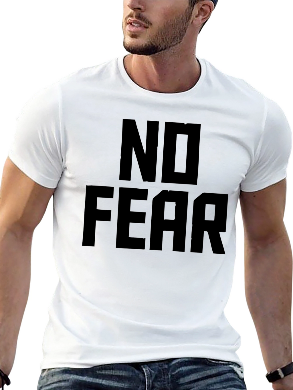 No Fear Black Graphic Tee Shirt