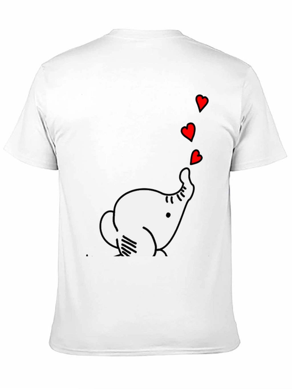 Elephant Hearts Graphic Black T-Shirt