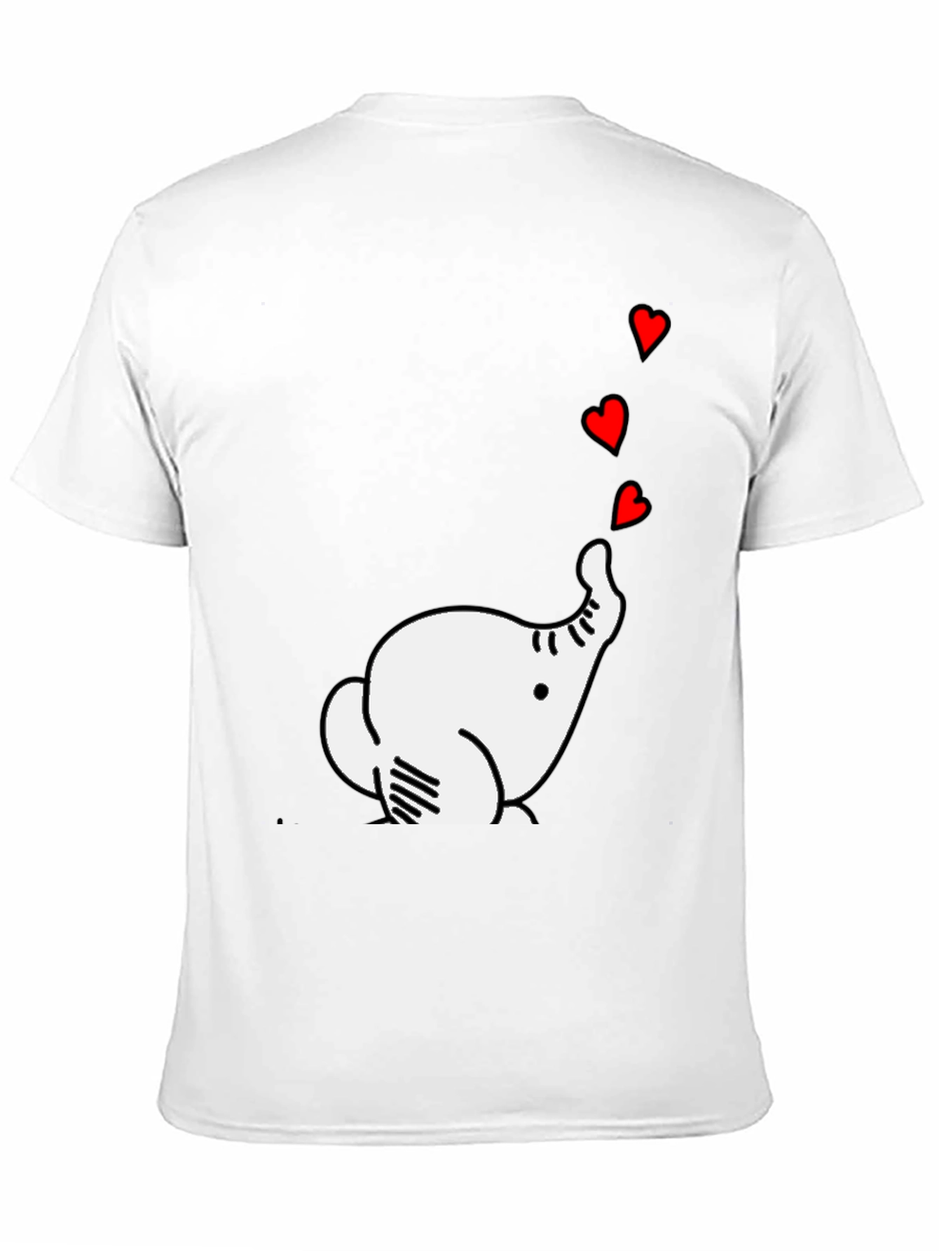 Elephant Hearts Graphic Black T-Shirt