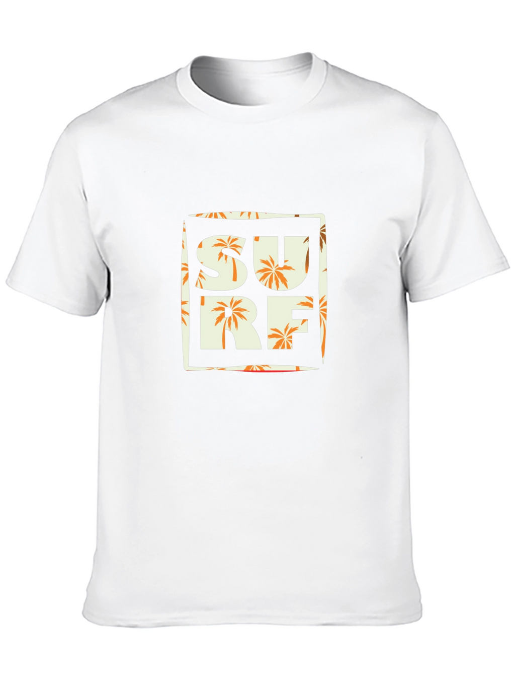 Surf T-Shirt - Tropical Palm Tree Design