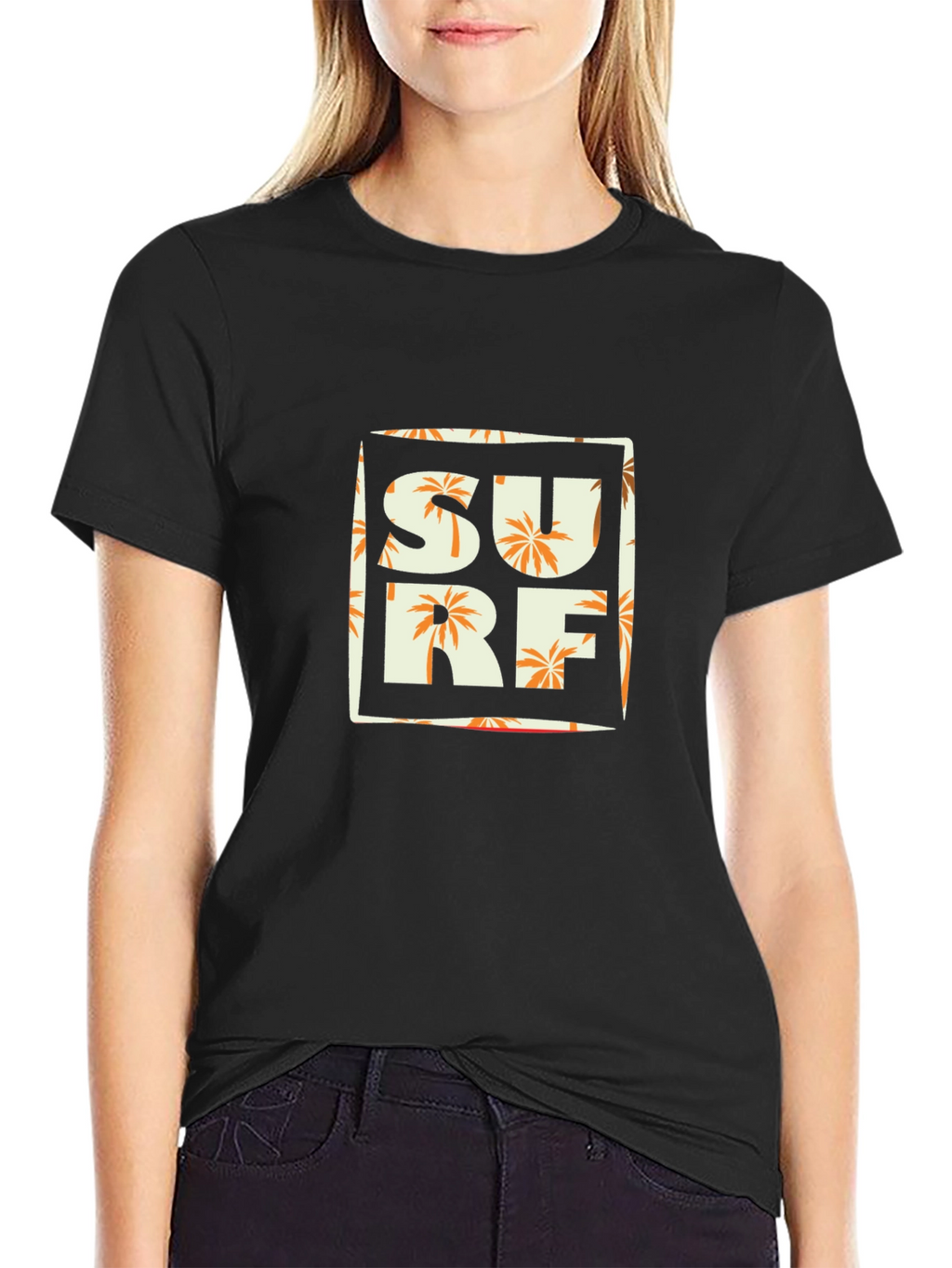 Surf T-Shirt - Tropical Palm Tree Design