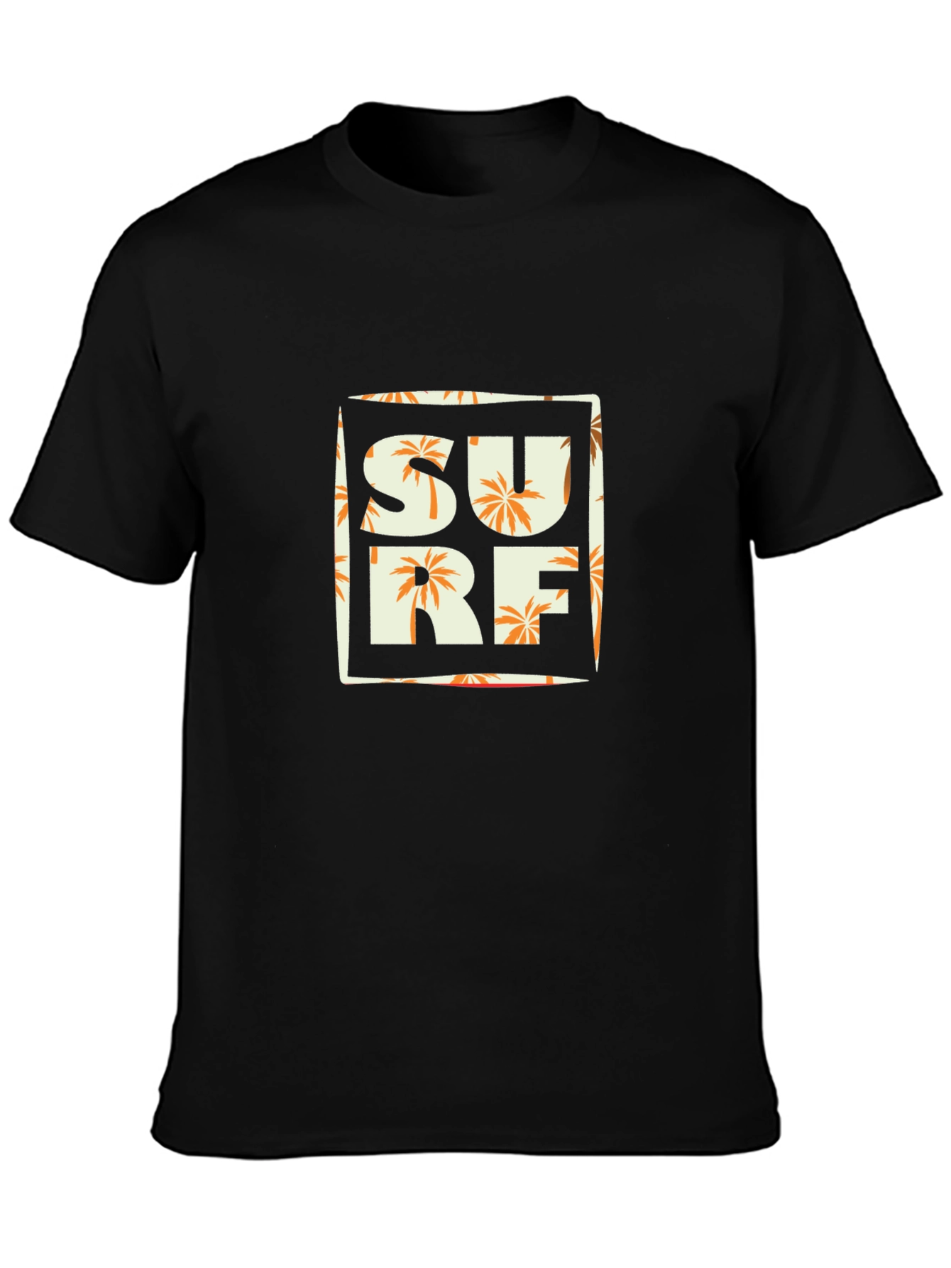 Surf T-Shirt - Tropical Palm Tree Design