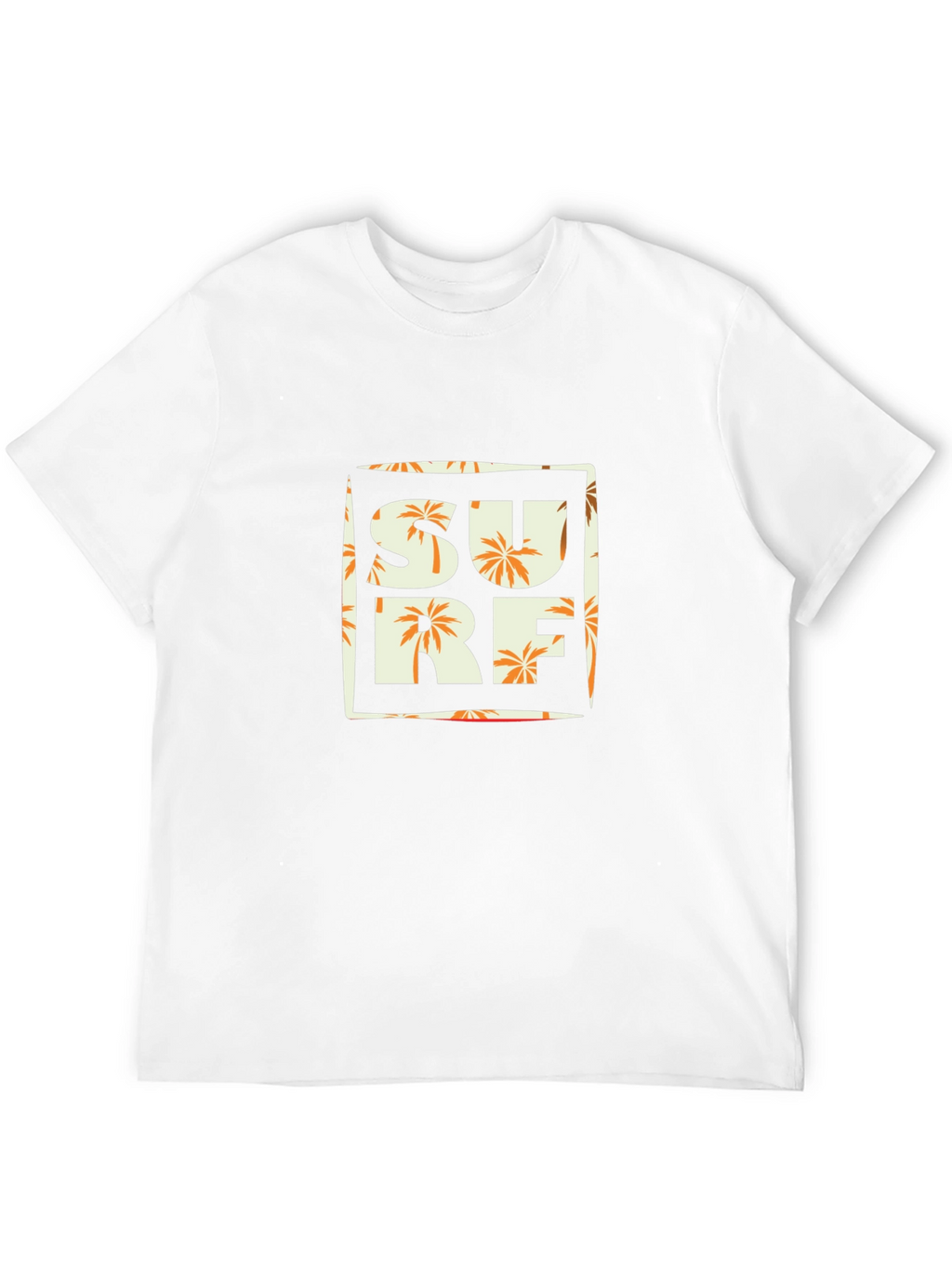 Surf T-Shirt - Tropical Palm Tree Design