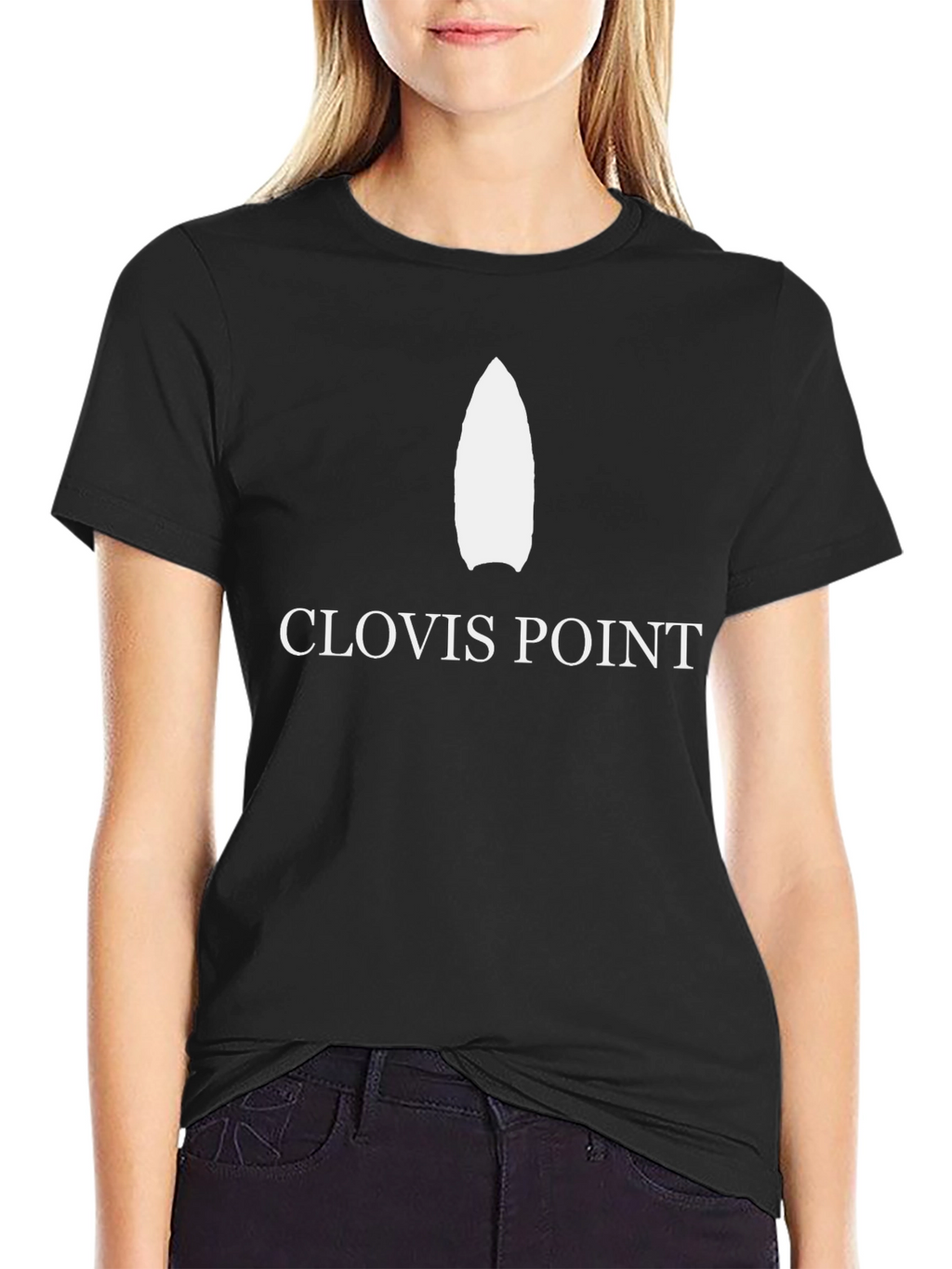 Clovis Point Graphic Tee - Black Cotton T-Shirt