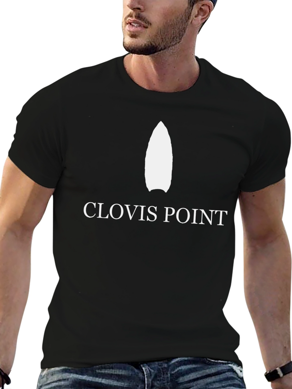 Clovis Point Graphic Tee - Black Cotton T-Shirt