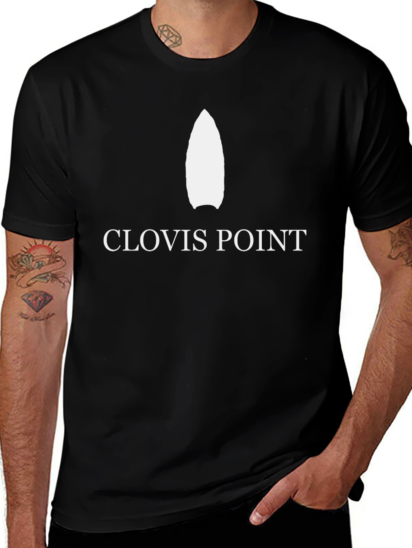 Clovis Point Graphic Tee - Black Cotton T-Shirt