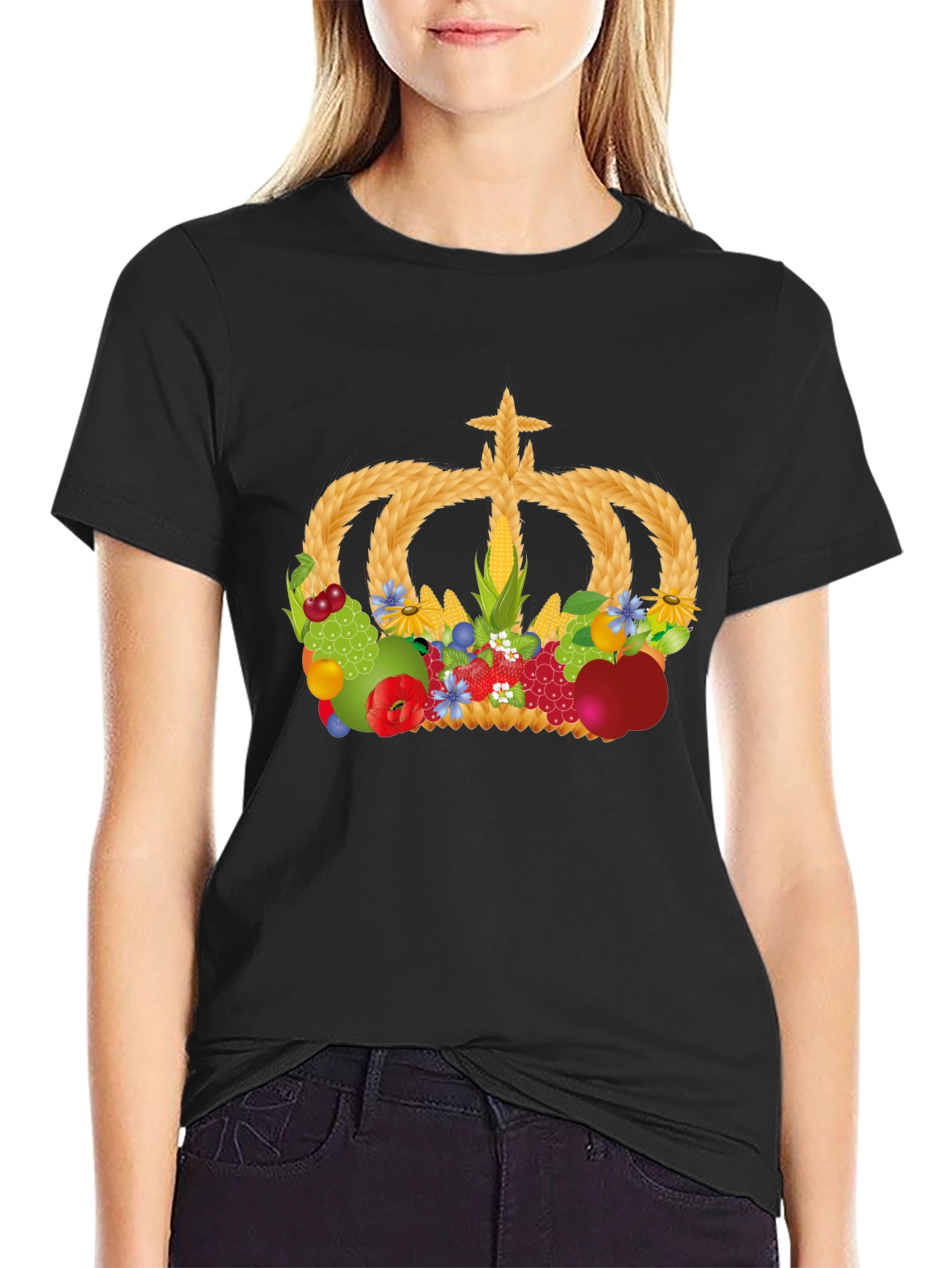 Harvest Crown Graphic T-Shirt - Unisex Black Tee