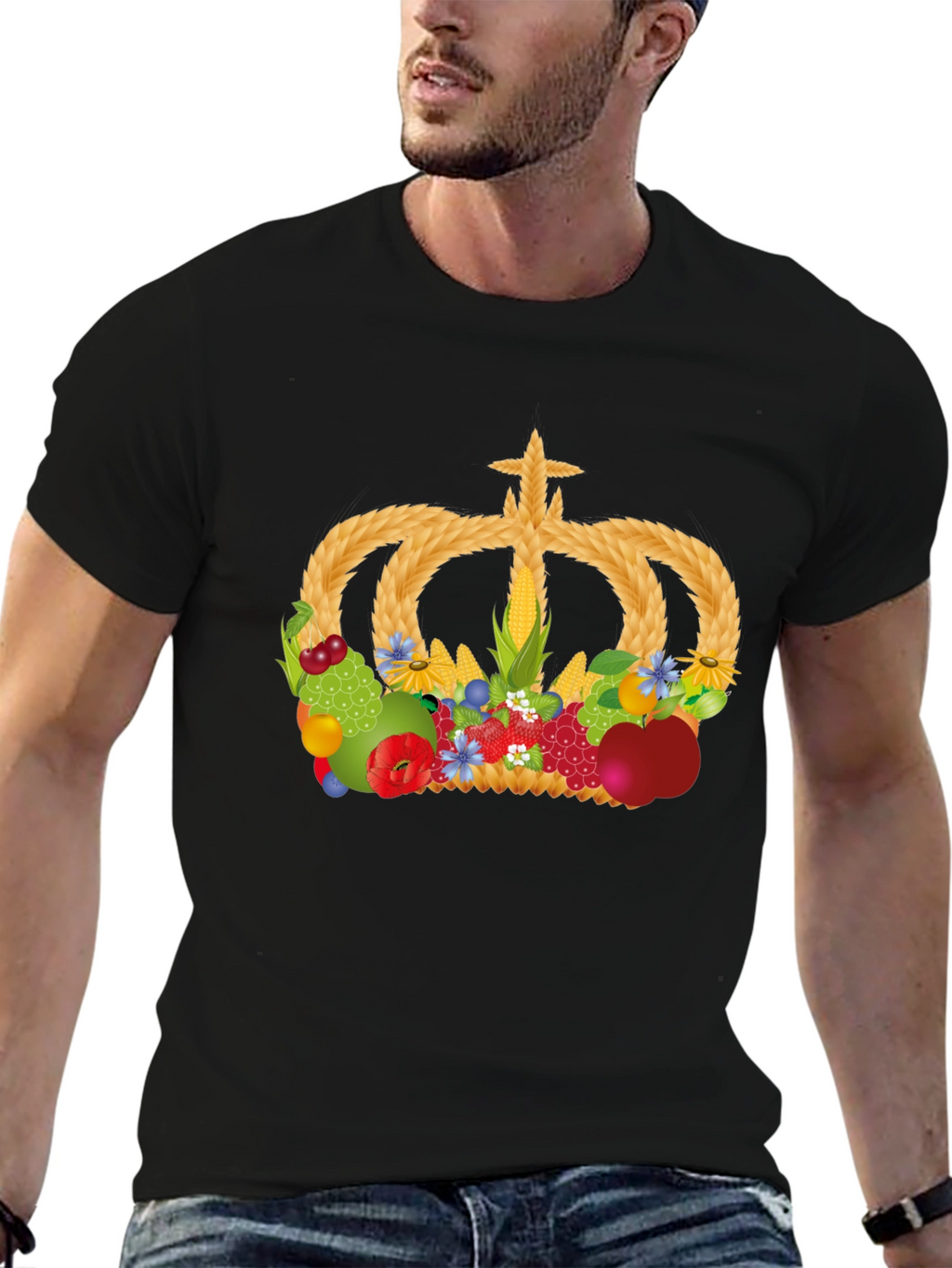 Harvest Crown Graphic T-Shirt - Unisex Black Tee