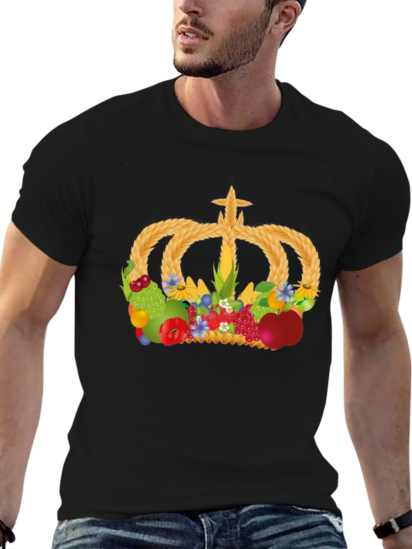 Harvest Crown Graphic T-Shirt - Unisex Black Tee