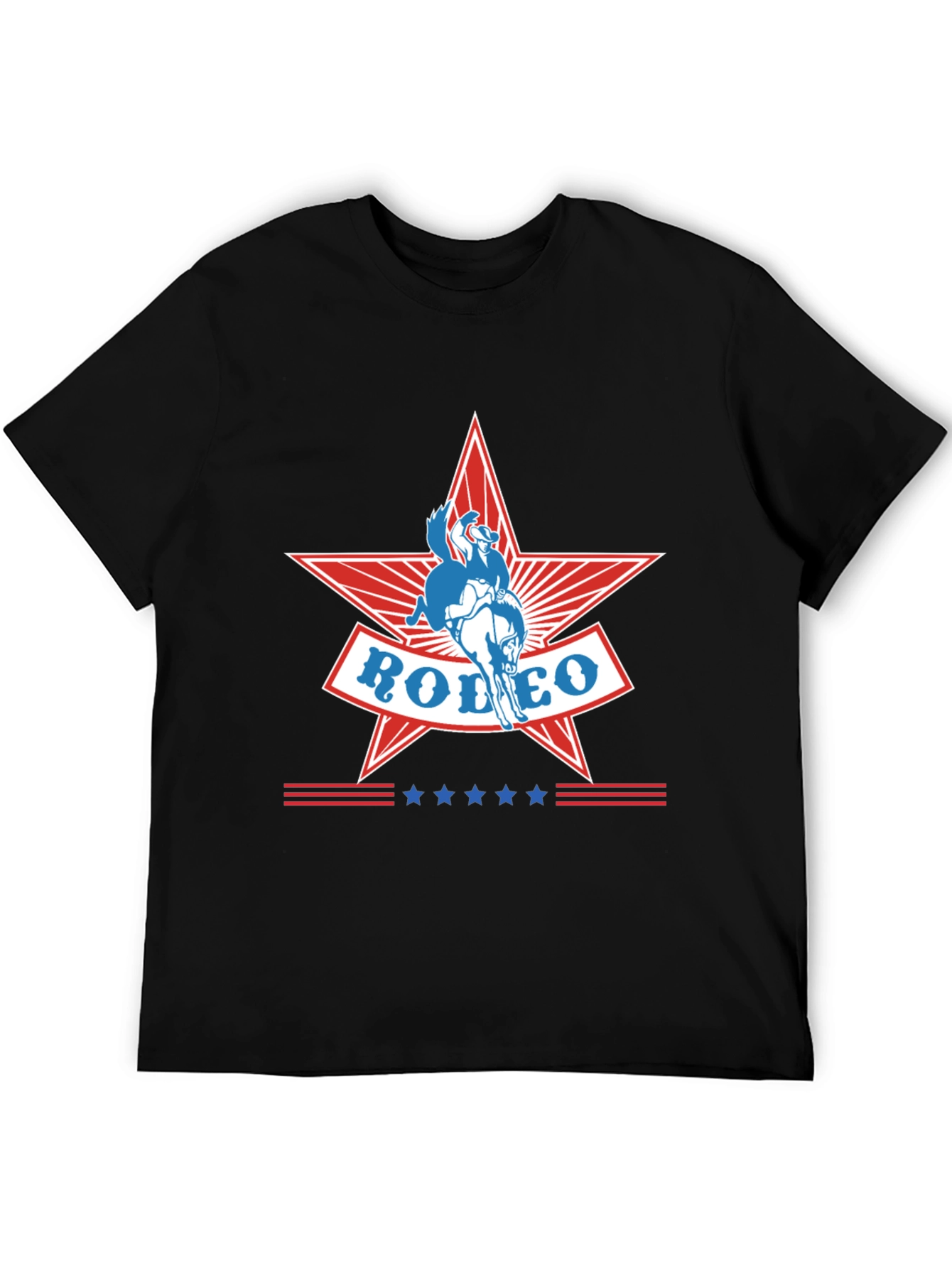 Rodeo Star Graphic Tee - Black Cotton Blend Comfort
