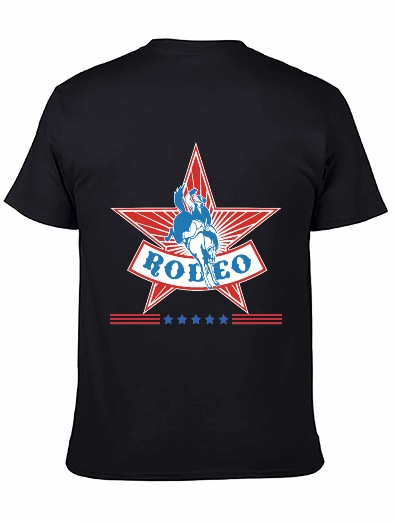 Rodeo Star Graphic Tee - Black Cotton Blend Comfort