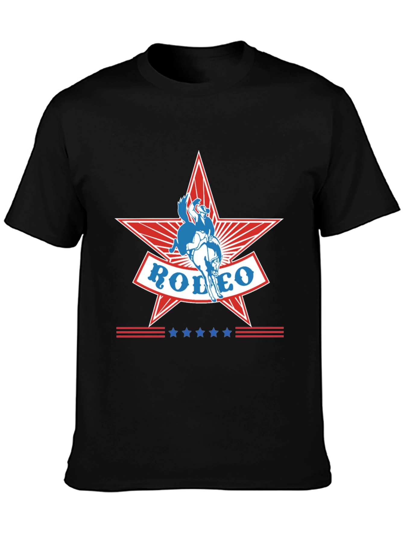 Rodeo Star Graphic Tee - Black Cotton Blend Comfort