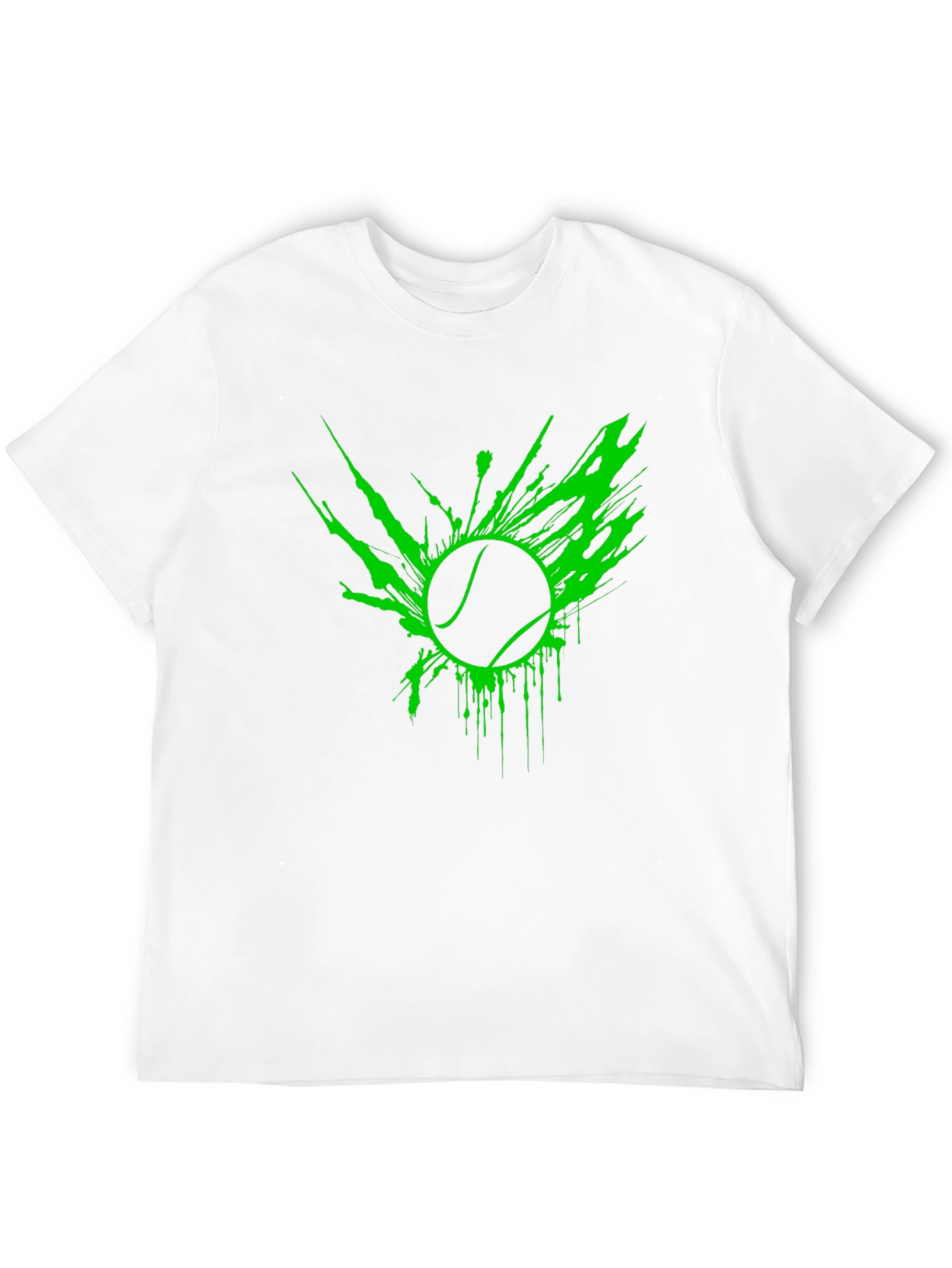 Neon Tennis Ball Graphic Black T-Shirt
