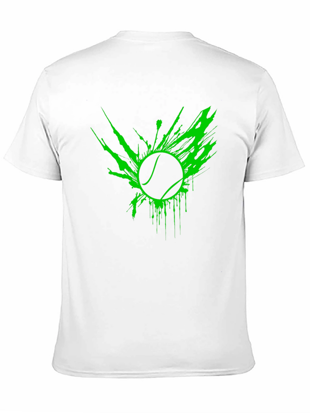 Neon Tennis Ball Graphic Black T-Shirt