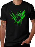 Neon Tennis Ball Graphic Black T-Shirt
