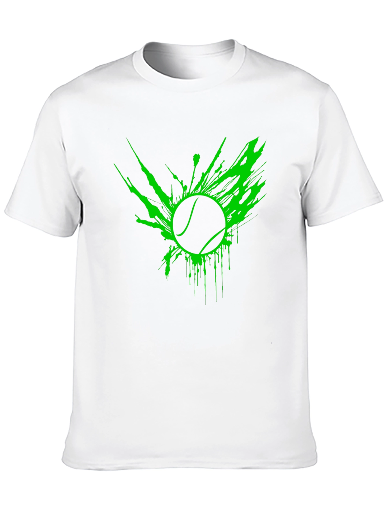 Neon Tennis Ball Graphic Black T-Shirt