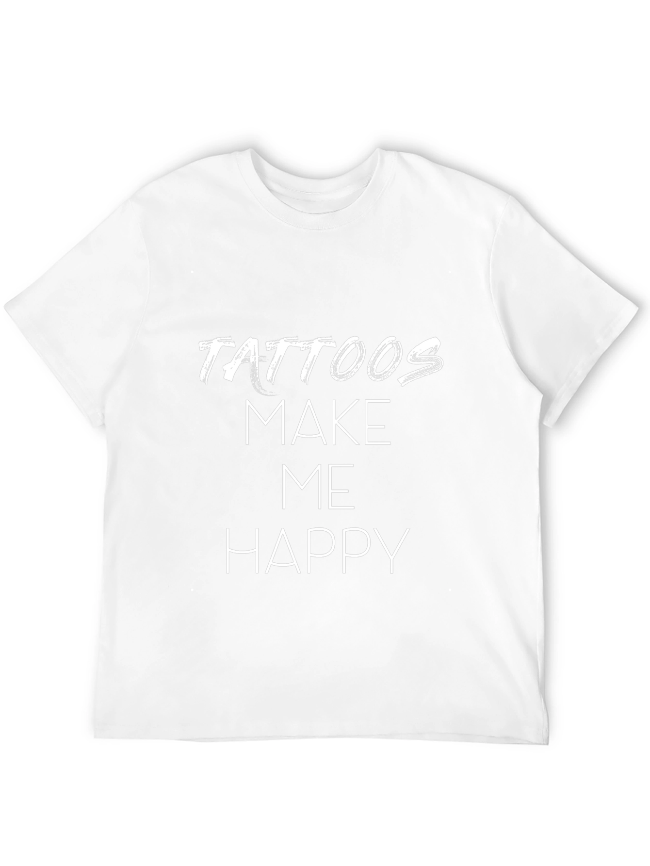 Tattoos Make Me Happy Black T-Shirt