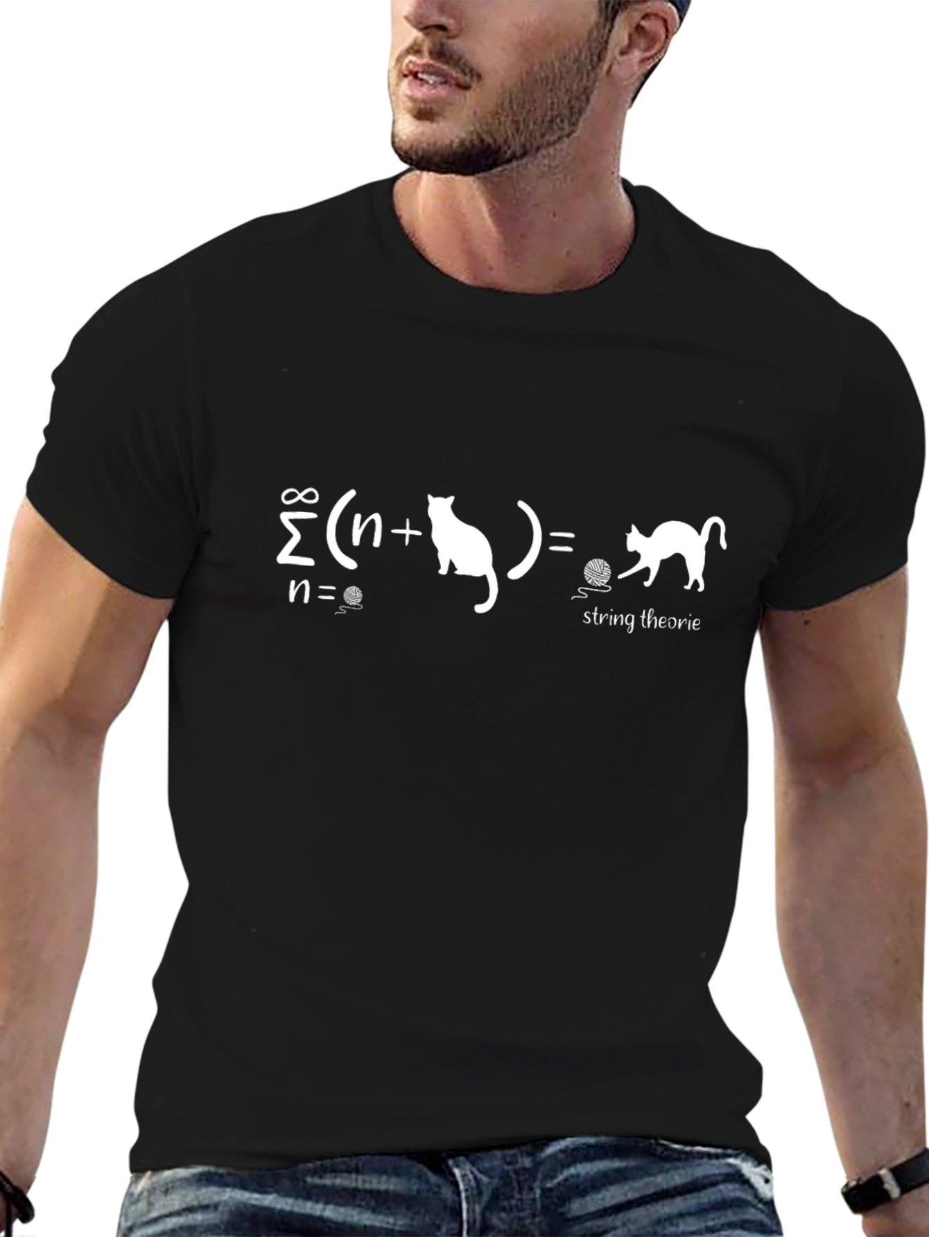String Theory Cat T-Shirt - Math Humor