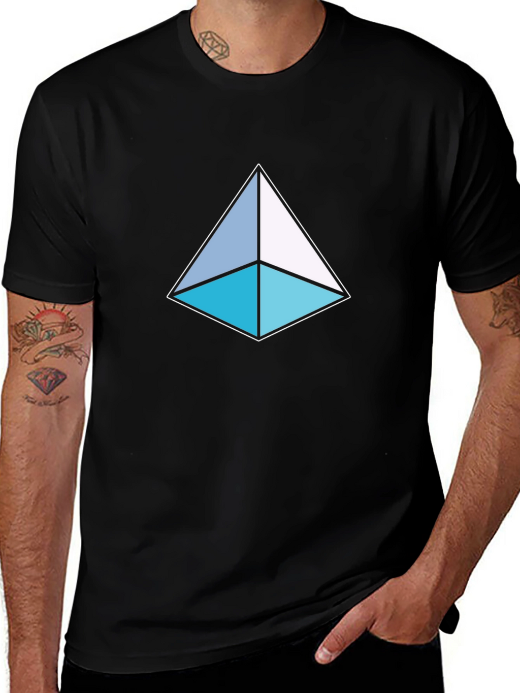 Geometric Triangle T-Shirt - Modern Design