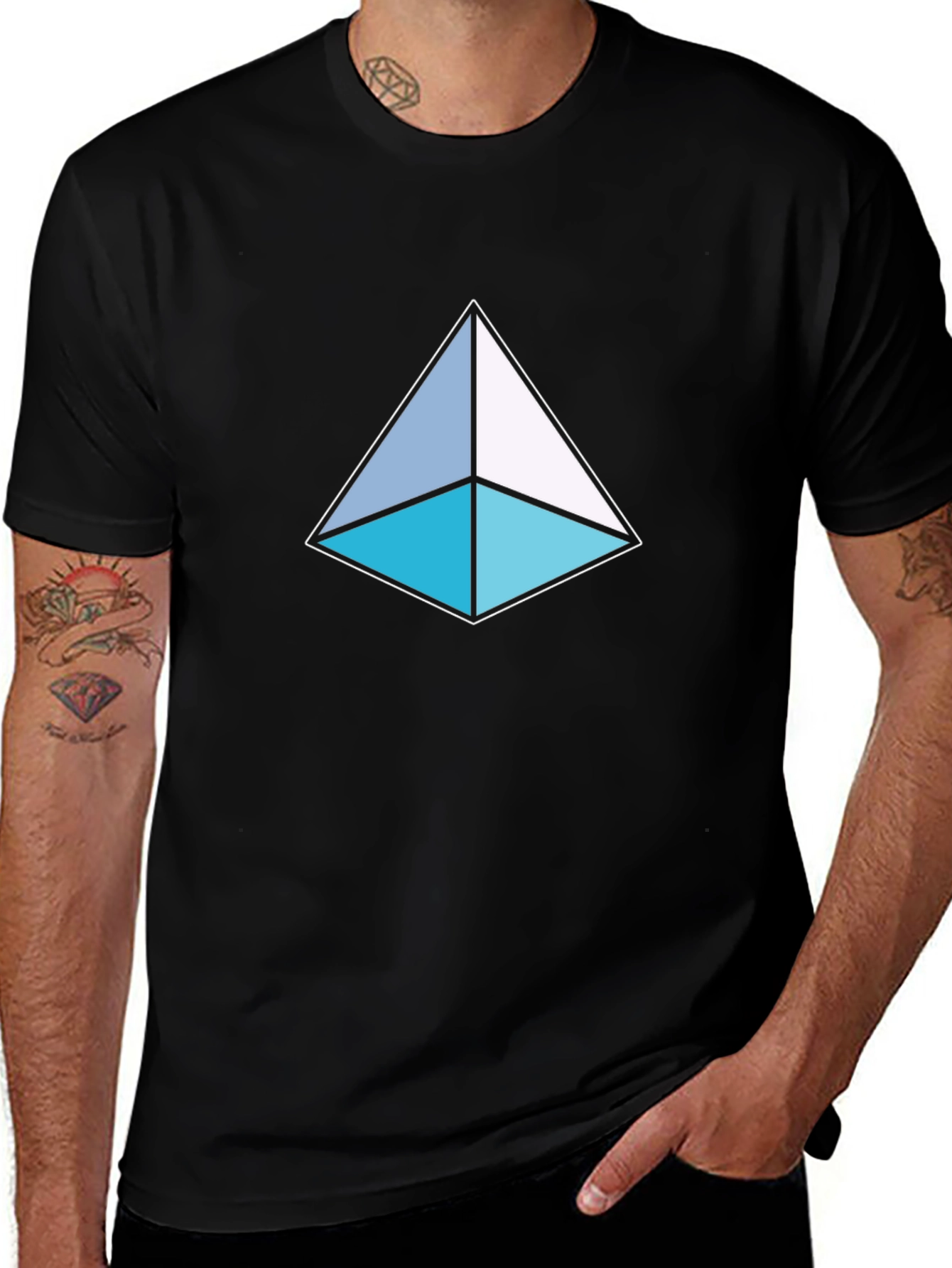 Geometric Triangle T-Shirt - Modern Design