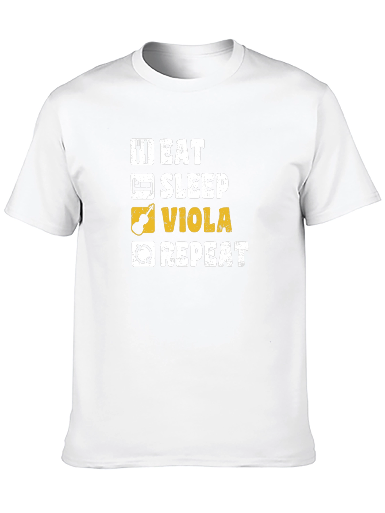 Eat Sleep Viola Repeat Black T-Shirt