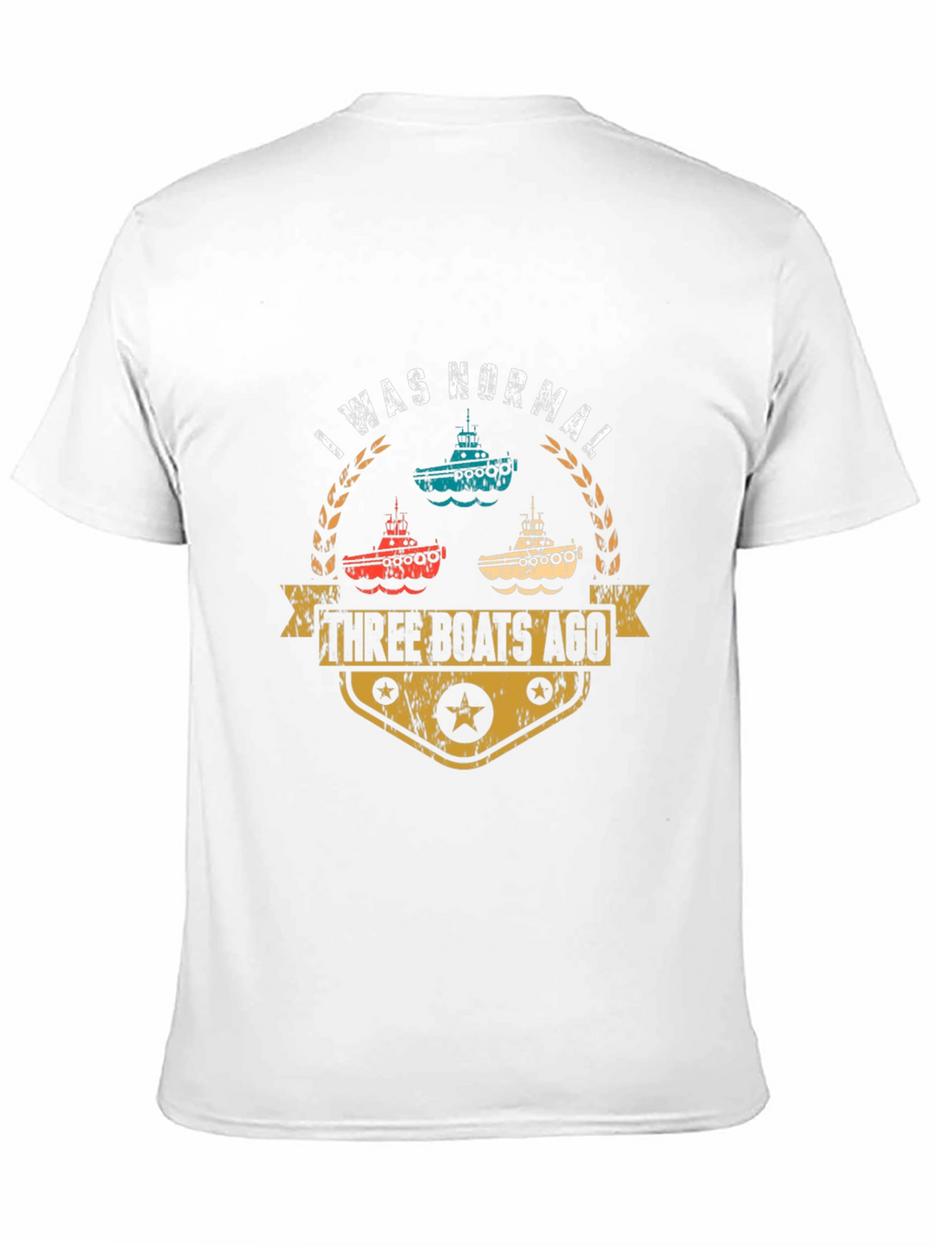 I Was Normal Three Boats Ago Black T-Shirt
