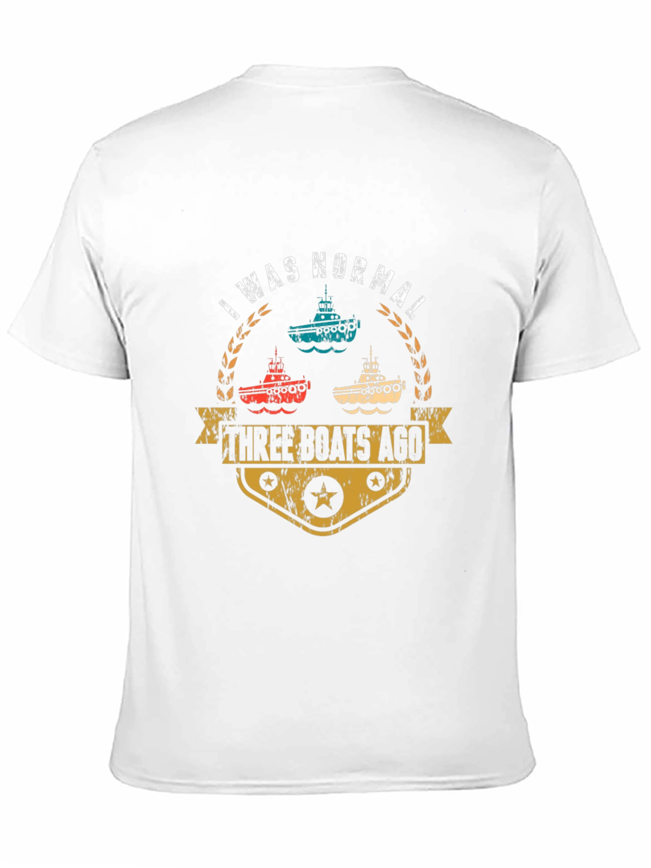 I Was Normal Three Boats Ago Black T-Shirt